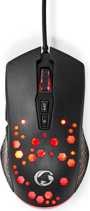 Nedis Wired Gaming Mouse with 12 lighting modes, schwarz, USB