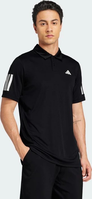 adidas Club 3-Streifen Tennis Poloshirt kurzarm schwarz (Herren)