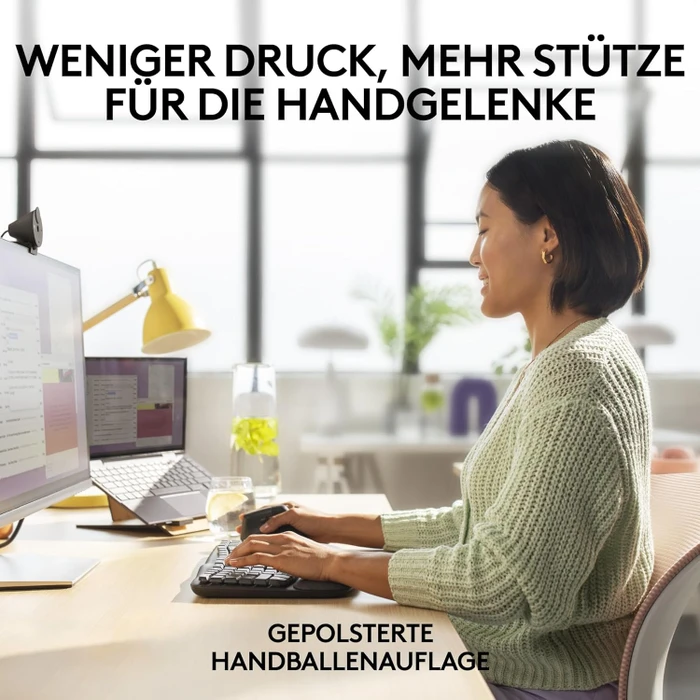 Logitech Wave Keys for Business, Grafit, Logi Bolt, USB/Bluetooth, DE