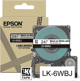 Epson LK-6WBJ Beschriftungsband, 24mm, schwarz/mattweiß