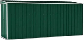 vidaXL Metall Anbau-Gerätehaus 118x382cm grün
