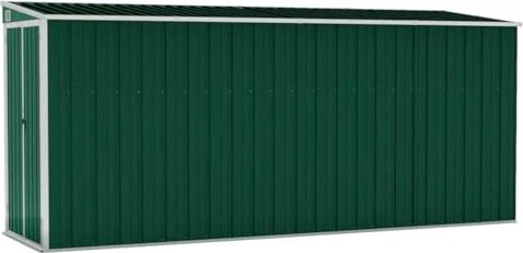 vidaXL Metall Anbau-Gerätehaus 118x382cm grün