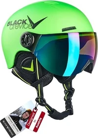 Black Crevice Leogang Helm neon green (Junior)
