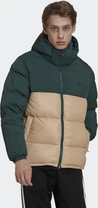 adidas Down Regen Hooded Puffer Jacke mineral green/magic beige (Herren)