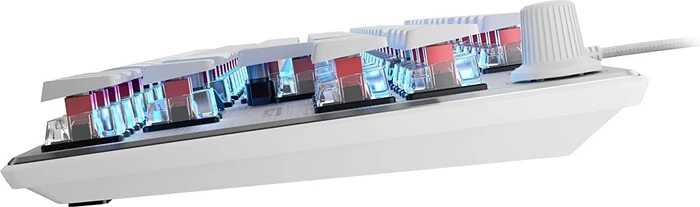 Roccat Vulcan TKL Pro, LEDs RGB, Arctic White, weiß/silber, Titan Optical Linear, USB, DE
