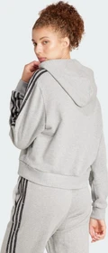 adidas Essentials 3-Streifen Animal Print Relaxed Hoodie medium grey heather/grey (Damen)