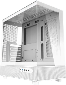 DarkFlash DPX90 White, Glasfenster
