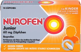 Nurofen Junior 60mg Zäpfchen, 10 Stück