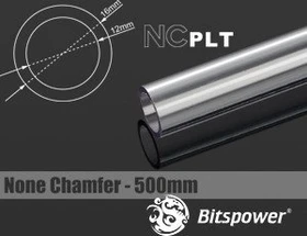 Bitspower HardTube PETG Rohr, 50cm, 16/12mm, klar
