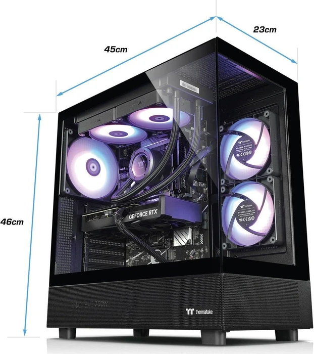 Thermaltake WaterFlow V270i, Black, Core i5-12600KF, 32GB RAM, 1TB SSD, GeForce RTX 4070 SUPER