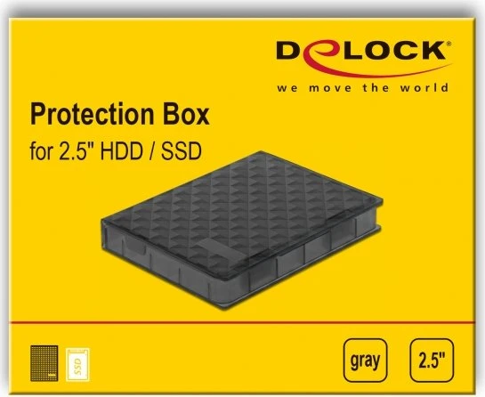 DeLOCK Protection Box for 2.5" HDD, 2.5", schwarz