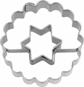 Städter Linzer-Ausstecher Stern in Ring Gewellt 4cm