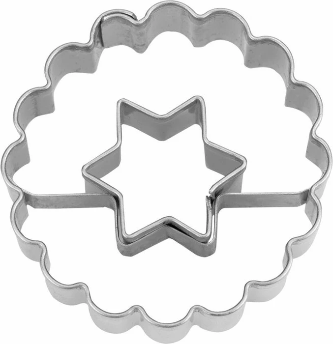 Städter Linzer-Ausstecher Stern in Ring Gewellt 4cm