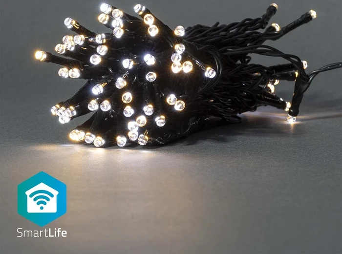 Nedis WIFILX02W50 Smart Life Dekorative Lichterkette LED 50x warmweiß-tageslichtweiß