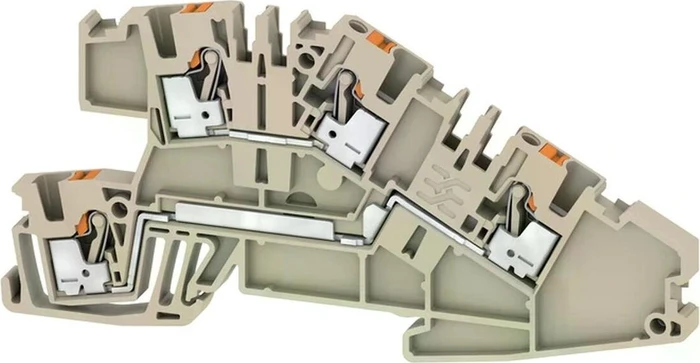 Weidmüller Installationsklemme AITB 2.5 BB L-L 2668900000 | 24A | 0,5-4mm² | 2-polig | TH35 Hutschiene | beige Image