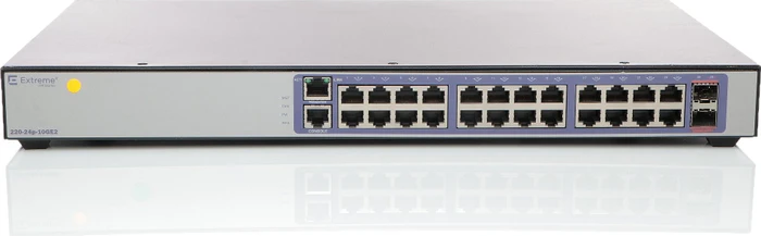 Extreme Networks ExtremeSwitching 220 Rackmount Gigabit Managed Switch, 24x RJ-45, 2x SFP+, 185W PoE+
