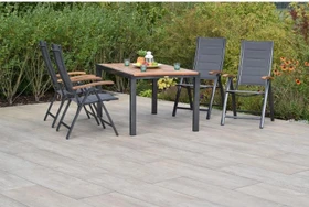 Merxx Paxos Gartenmöbel-Set grau/braun, 5-tlg.