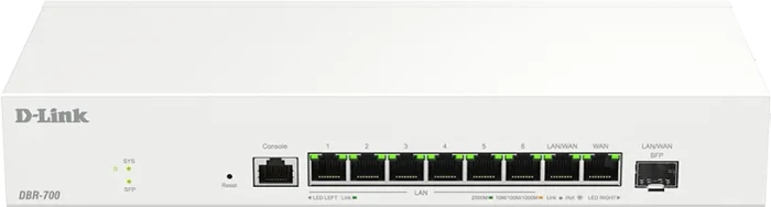 D-Link DBR-700 DBR-700 Desktop 2.5G Smart Router, 8x RJ-45, 1x SFP