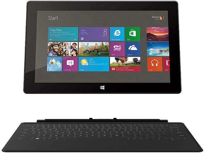 Microsoft Surface RT, schwarz, Tegra 3 T30L, 2GB RAM, 32GB, Touch Cover schwarz