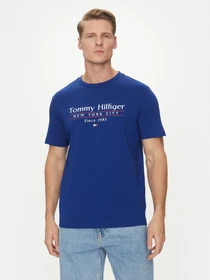 Tommy Hilfiger Roundneck Logo T-Shirt kurzarm wedge blue (Herren)