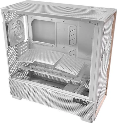 Antec Flux Pro, weiß/braun, Glasfenster