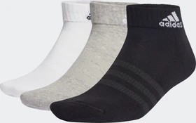 adidas Cushioned Sportswear Ankle Socken medium grey heather/white/black, 6 Paare