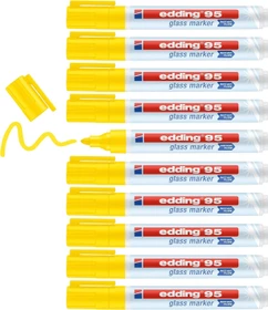edding 95 Glasmarker gelb, 10er-Pack