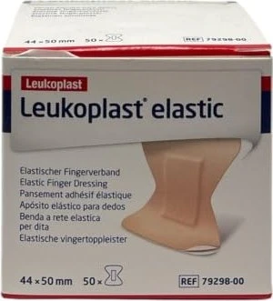 BSN medical Leukoplast Elastic Fingerkuppenpflaster Strips, 4.4 x 5cm, 50 Stück