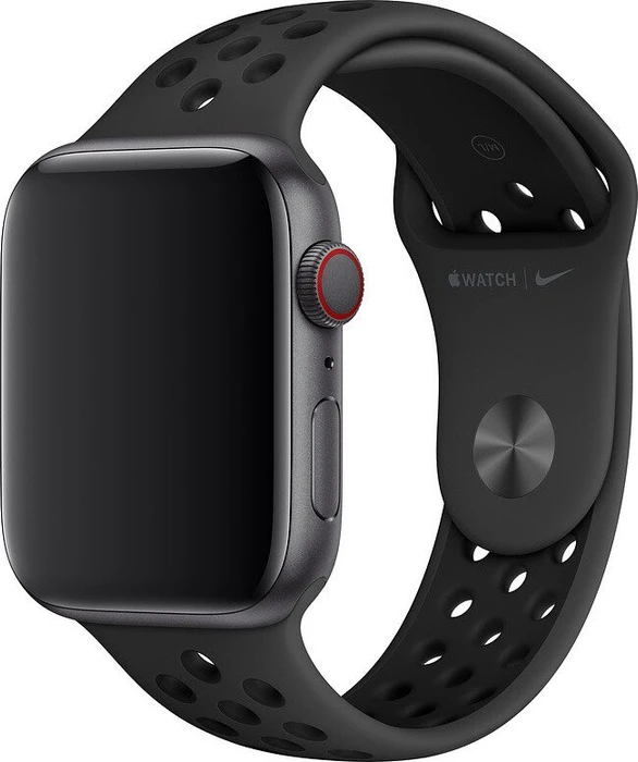 Apple Nike Sportarmband S/M und M/L für Apple Watch 44mm anthrazit/schwarz