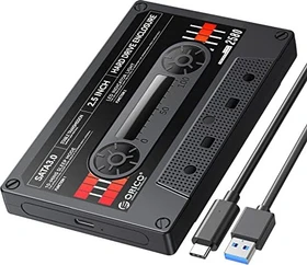 Orico Tape Style HDD Enclosure, Retro-Band, schwarz, 2.5", USB-C 3.0