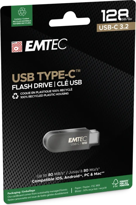 Emtec C280 128GB, USB-C, USB 3.2 Gen 1×1