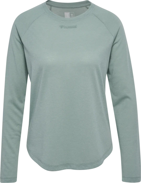 hummel MT Vanja Funktionsshirt langarm chinois green (Damen)