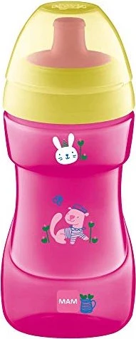 MAM Sports Cup Trinkflasche, 12+M, 330ml, rosa