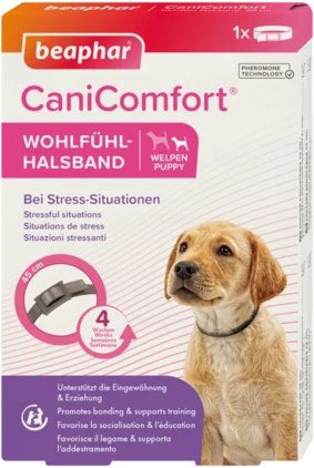 beaphar CaniComfort Pheromon Wohlfühl-Halsband für Welpen 45cm, 1 Stück