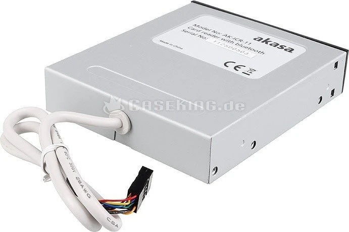 Akasa Internal Multi-Slot-Cardreader, Bluetooth, USB 2.0 9-Pin Stecksockel [Stecker]