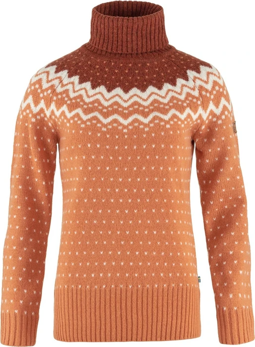 Fjällräven Övik Roller Neck Strickpullover desert brown/autumn leaf (Damen)