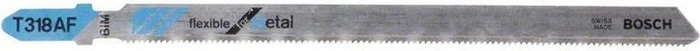 Bosch Professional T318AF BIM Flexible for Metal Stichsägeblatt, 132mm, 3 Stück