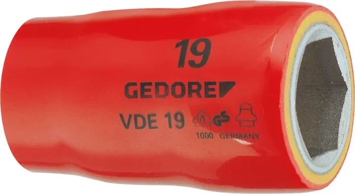 Gedore VDE 19 32 VDE Außensechskant Steckschlüssel 1/2", 32x60.5mm