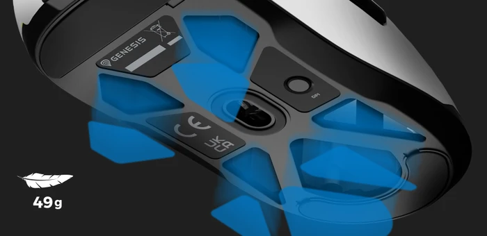 Genesis Krypton 660 Ultra-Lightweight Gaming Mouse weiß, USB