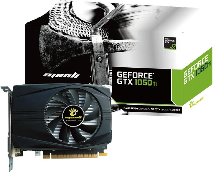Manli GeForce GTX 1050 Ti, 4GB GDDR5, DVI, HDMI, DP