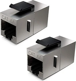 deleyCON Keystone Modul RJ-45 Modularkupplung, Cat6a, 2er-Pack