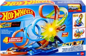 Mattel Hot Wheels Action 4 Loopings Crash Gefahr