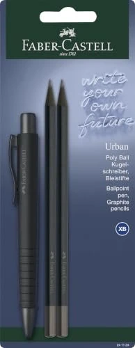 Faber-Castell Poly Ball Urban XB Set Kugelschreiber all-black