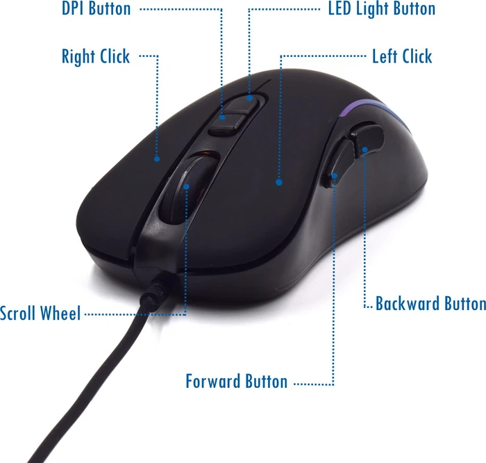 Ewent RGB Gaming Mouse schwarz, USB