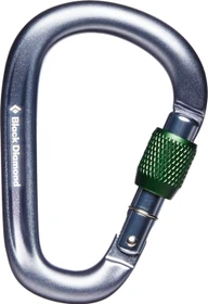 Black Diamond Pearlock Screwgate Schraubkarabiner grau