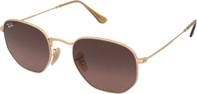Ray-Ban RB3548N Hexagonal Flat Lenses 54mm gold/brown gradient