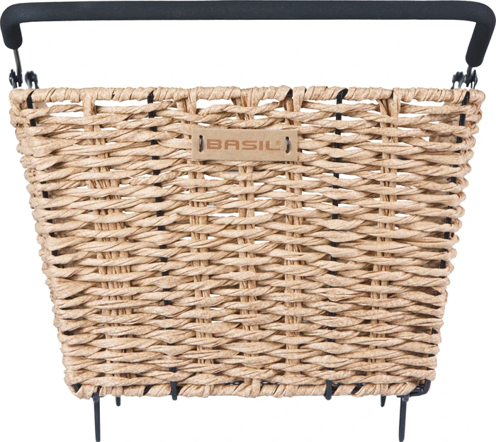 Basil Cento Rattan Look Multi Fahrradkorb braun
