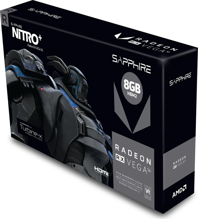 Sapphire Nitro+ Radeon RX Vega 56, 8GB HBM2, 2x HDMI, 2x DP, full retail