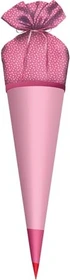 Roth Schultüte 70cm Stoffbezug mit Satinschleife rosa