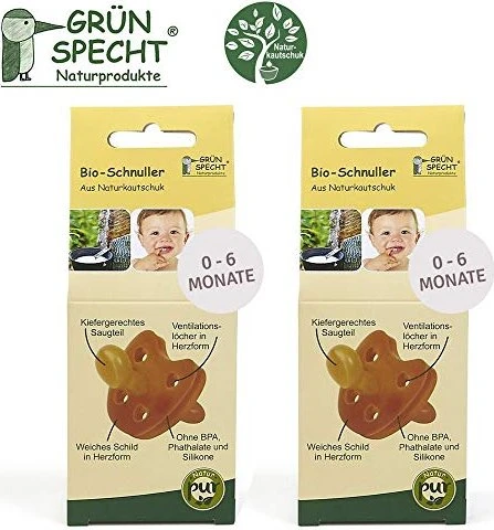 Grünspecht Bio-Schnuller aus Naturkautschuk